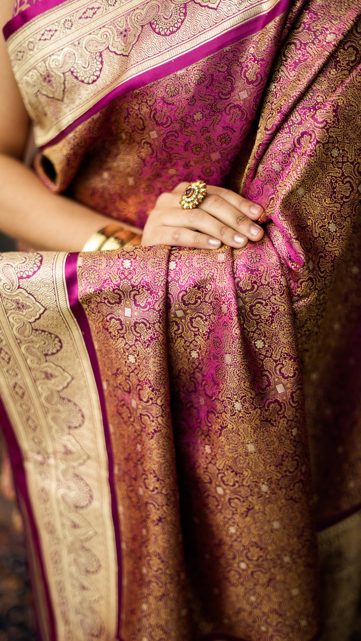 Satin Silk Pure Kanjivaram Saree with Zari Work