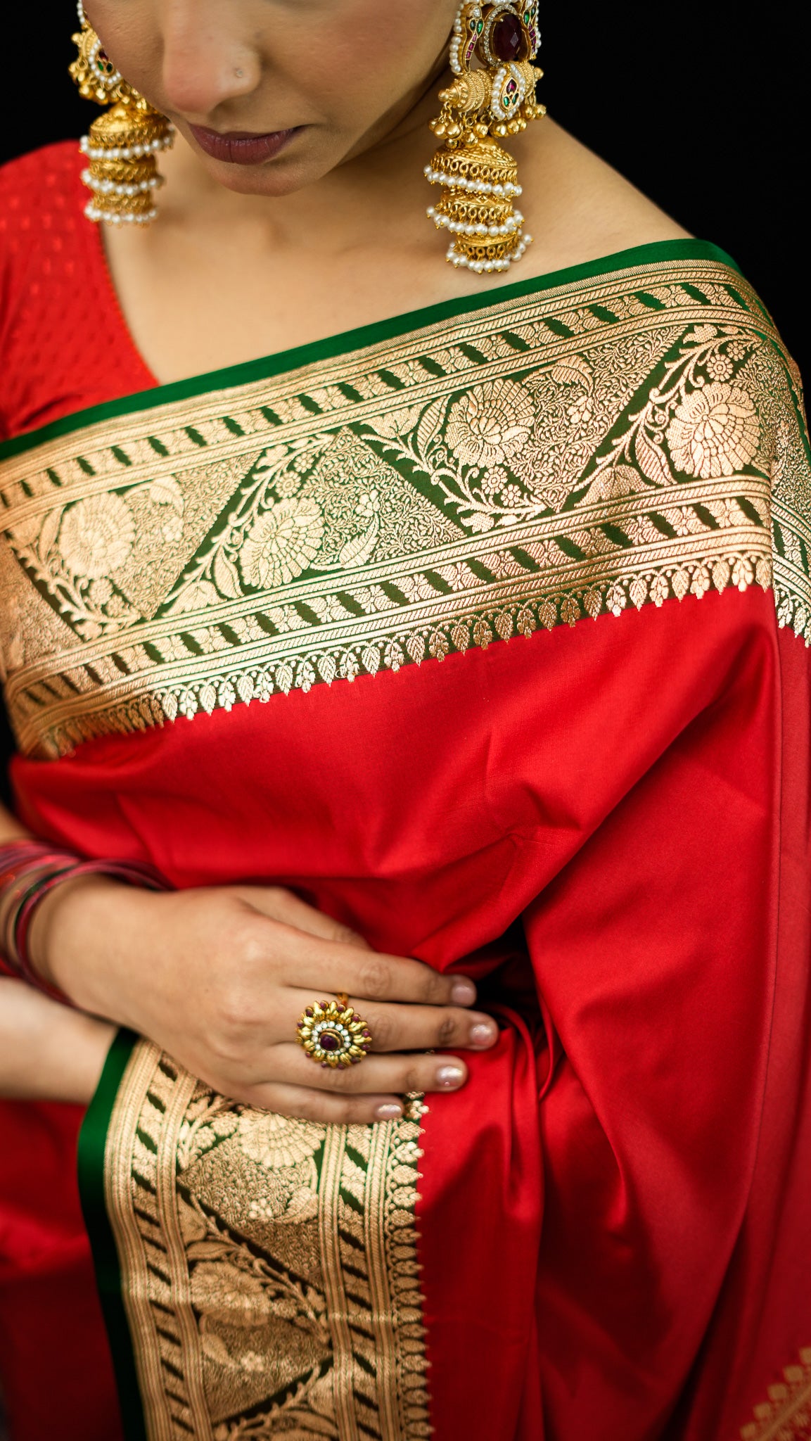 Satin Silk Saree with Zari Border